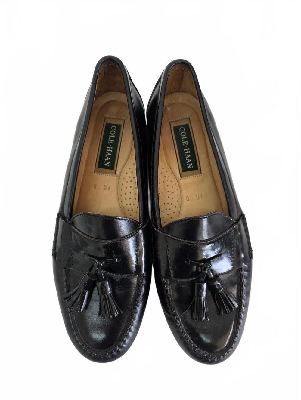 Cole Haan Mens Pinch Tassel Loafers 3506 Black size 9.5 Office Preppy Work - Picture 1 of 11